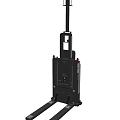 Industrial Equipment with Display Screen Control Panel Gray Body and Orange Accents Mechanical Arm