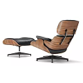 Modern Office Chair With White Upholstered Seat Wooden Frame And Black Metal Base