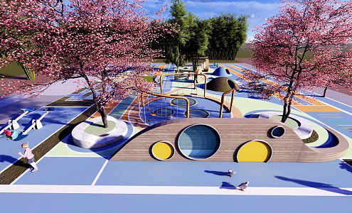 children's activity venue su 3d model