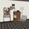 Classic Wooden Chest of Drawers with Brass Handles and Decorative Top Trim