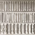 Decorative White Balusters With Various Ornate Designs For Staircase And Interior Railings
