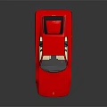 Red Ferrari Two Door Sports Car With Light Colored Interior And Sleek Design