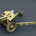 Vintage Military Field Artillery Weapon With Iron Barrel And Spoked Wheels