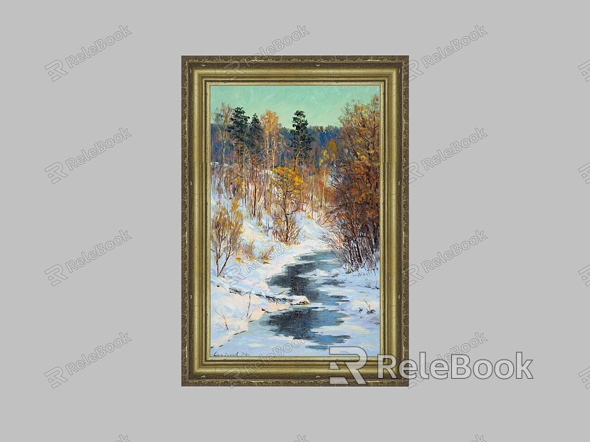 Picture Frame Photo Frame Oil Painting Hanging Painting Decorative Painting Wooden Frame Decorative Painting European Style Picture Frame European Style Picture Frame Classical Picture Frame model