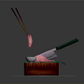 Fresh Sushi Served on Wooden Cutting Board with Chopsticks Soy Sauce Dish and Bamboo Mat