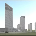 Modern Urban Skyscrapers With Glass Facades And Contemporary Architecture
