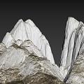 Mountain Peak Snow Mountain 3d model