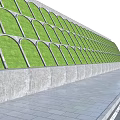 Green Arch Sculpture With Lush Plant Covered Arches Concrete Base And Stone Pavement