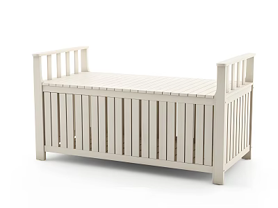 Classic White Wooden Baby Crib With Simple Design And Safe Railings 3d model