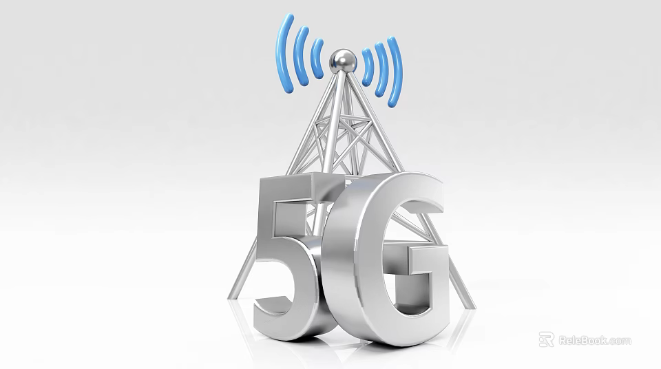 5G Signal Tower With High Speed Wireless Communication Technology 3d model 