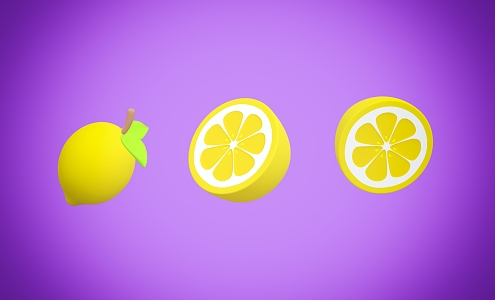 Lemon Cartoon Lemon Fruit 3d model