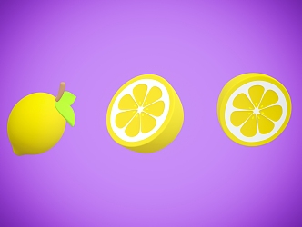 Lemon Cartoon Lemon Fruit 3d model