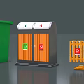 Dumpster outdoor trash can public trash can 3d model