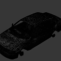 White Sedan Car With Missing Wheels And Worn Exterior Parts