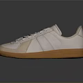 White Casual Daily Life Sneakers With Orange Sole Lace Up Design And Suede Accents