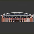 Detailed Lumen Field Stadium Model With Seating Sections And Blue Exterior