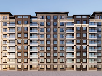 Modern Residential Building New Asian House 3d model