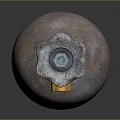 Gas Cylinder Equipment With Orange Valve And Rusty Copper Surface Design