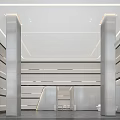 Modern Service Hall Interior With Open Design Large Windows White Walls And Marble Floors