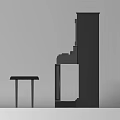Black Upright Piano With Wooden Bench And Classic Keyboard Musical Instrument Design