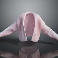 Pink Open Front Knitted Cardigan With Soft Texture And Casual Design