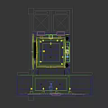 Modern Elevator Lobby Design With Crane Mural Marble Floor And Green Plants