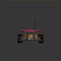 Muddy Remote Control Off Road Car With Yellow Pink Body Large Wheels And Rear Wing