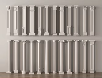 modern column modern column roman column 3d model