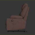 Pink Leather Recliner Chair With Comfortable Armrests And Cup Holders