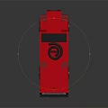 Red and White Fire Truck with Black Firefighting Equipment on Top and Shiny Surfaces
