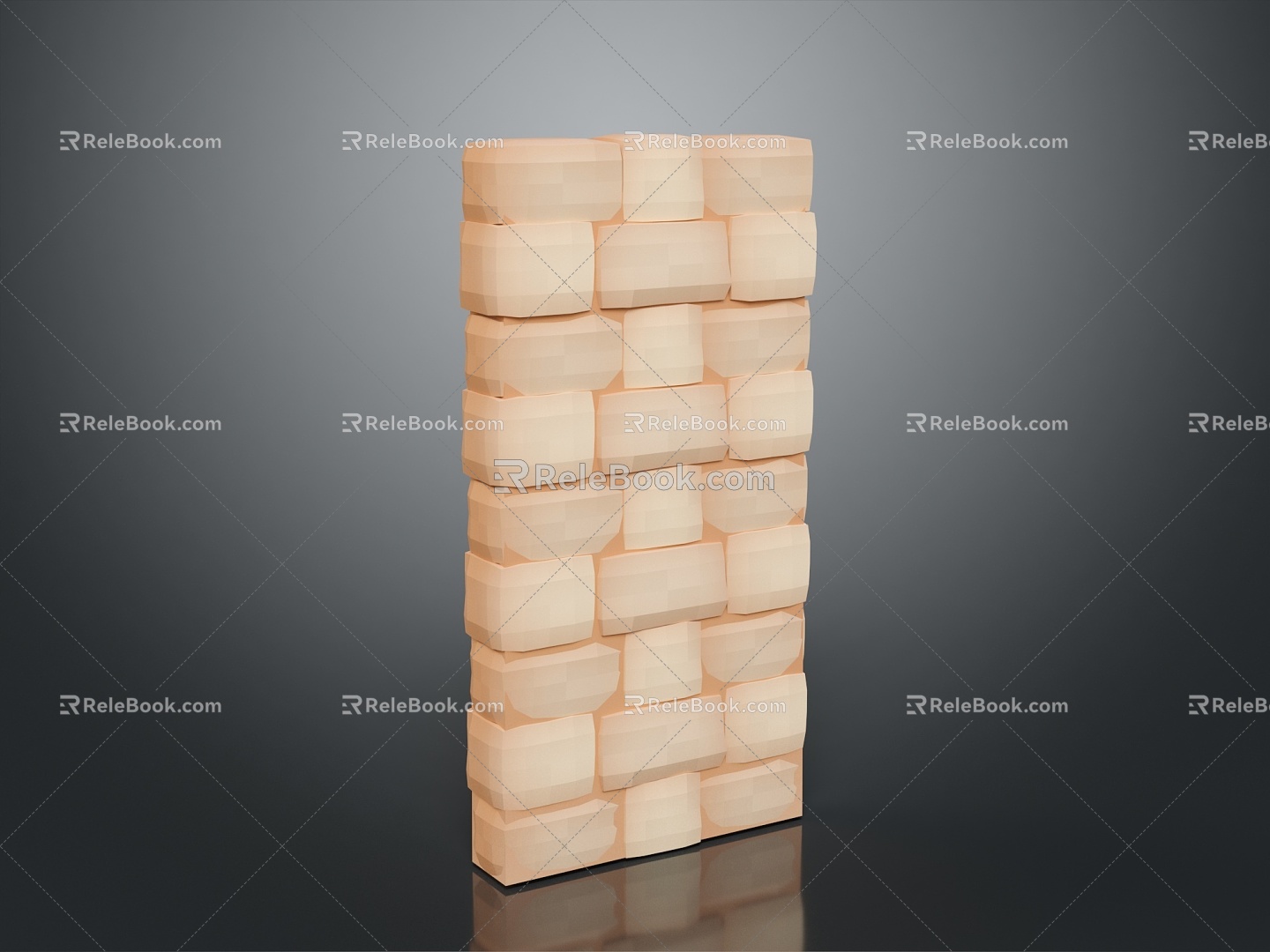 Wall brick wall red brick red brick wall old brick wall old wall outdoor articles realistic 3d model