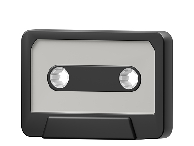 Modern tape Old-fashioned tape music equipment 3d model