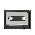 Modern tape Old-fashioned tape music equipment 3d model