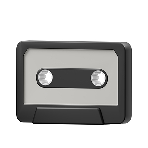 Modern tape Old-fashioned tape music equipment 3d model