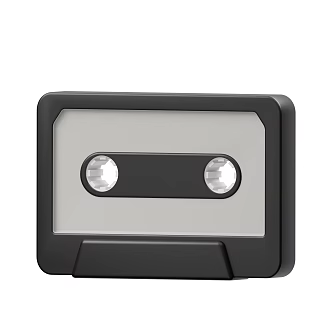 Modern tape Old-fashioned tape music equipment 3d model