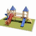 Modern Slide Castle Combo 3d model