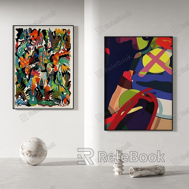 Simple abstract decorative painting model