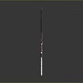 Futuristic Purple Blade Weapon With Shiny Metallic Finish Unique Handle And Sleek Design