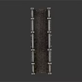 European Style Stone Arch Bridge With Lamp Posts Railings And Stone Slab Deck