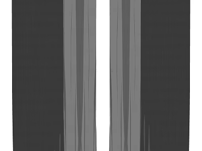 Modern Black White and Gray Curtains with Elegant Hanging Design for Home Decor 3d model