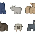 Cute Animal Shaped Stools in Various Colors with Modern Playful Design