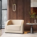 Quiet single sofa 3d model