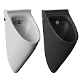 Modern White And Black Urinals With Sleek Wall Mounted Contemporary Design