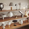 Modern Table Lamp Cream Wind Table Lamp 3d model