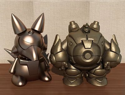 Modern ornaments mecha warrior 3d model