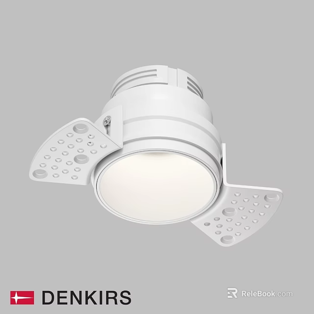 White Surface Mounted Downlight Spotlight with Adjustable Wings and Bright LED Light 3d model 
