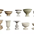Stylish Garden Flower Pots with Multiple Decorative Designs and Shapes for Outdoor Use