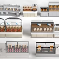 Modern Showcase Shelves With Open And Glass Door Designs For Food