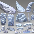 Realistic Stone and Wood Models with Various Shapes and Textures 3d model