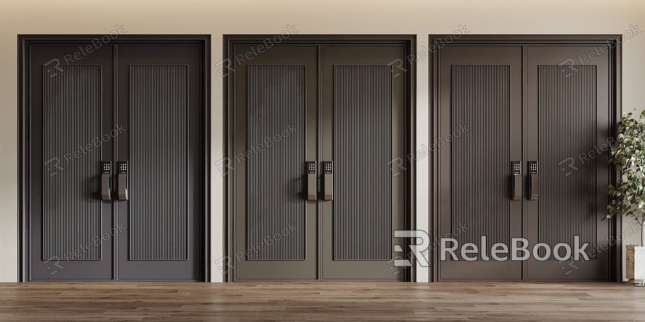 Modern double door security door model